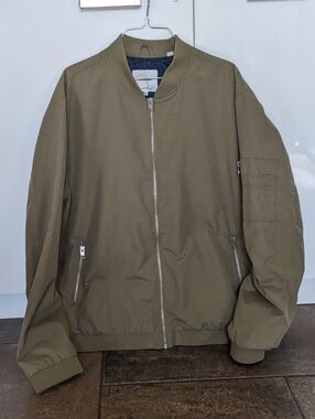 Jack & Jones Olive Green Cargo Bomber Jacket Casual Outdoors Unisex Size XXL